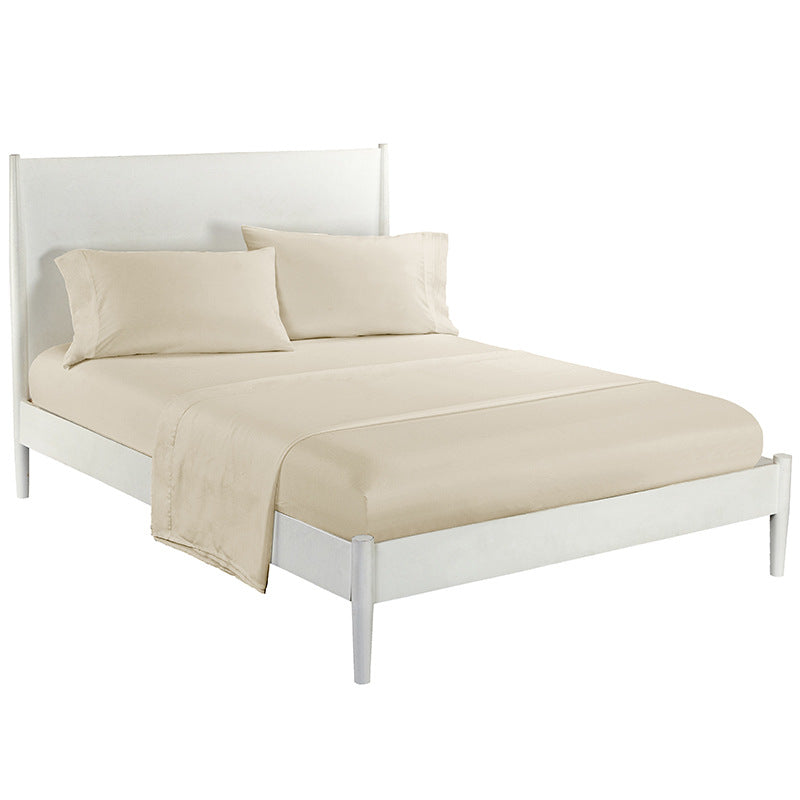 Solid Color Brushed Cotton 4-Piece Set Skin-Friendly  Comfortable  Modern and Minimalist - Calm Cloud Bedding